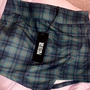 POSTER GIRL Plaid Skort in Blue and Green